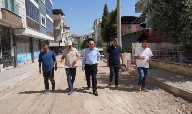 Başkan Çetin Akın Yol Çalışmalarını Yerinde İnceledi