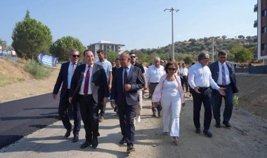 Başkanlar Ergenekon ve Osmancık Bağlantı Yolundaki Asfalt Çalışmalarını İnceledi